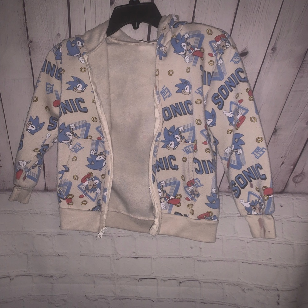Kids Sonic the Hedgehog Hoodie - Cream